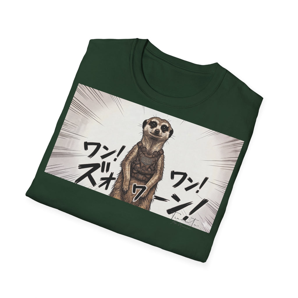 TRUCUTU Manga Meerkat Softstyle T-Shirt – Japanese Anime Streetwear