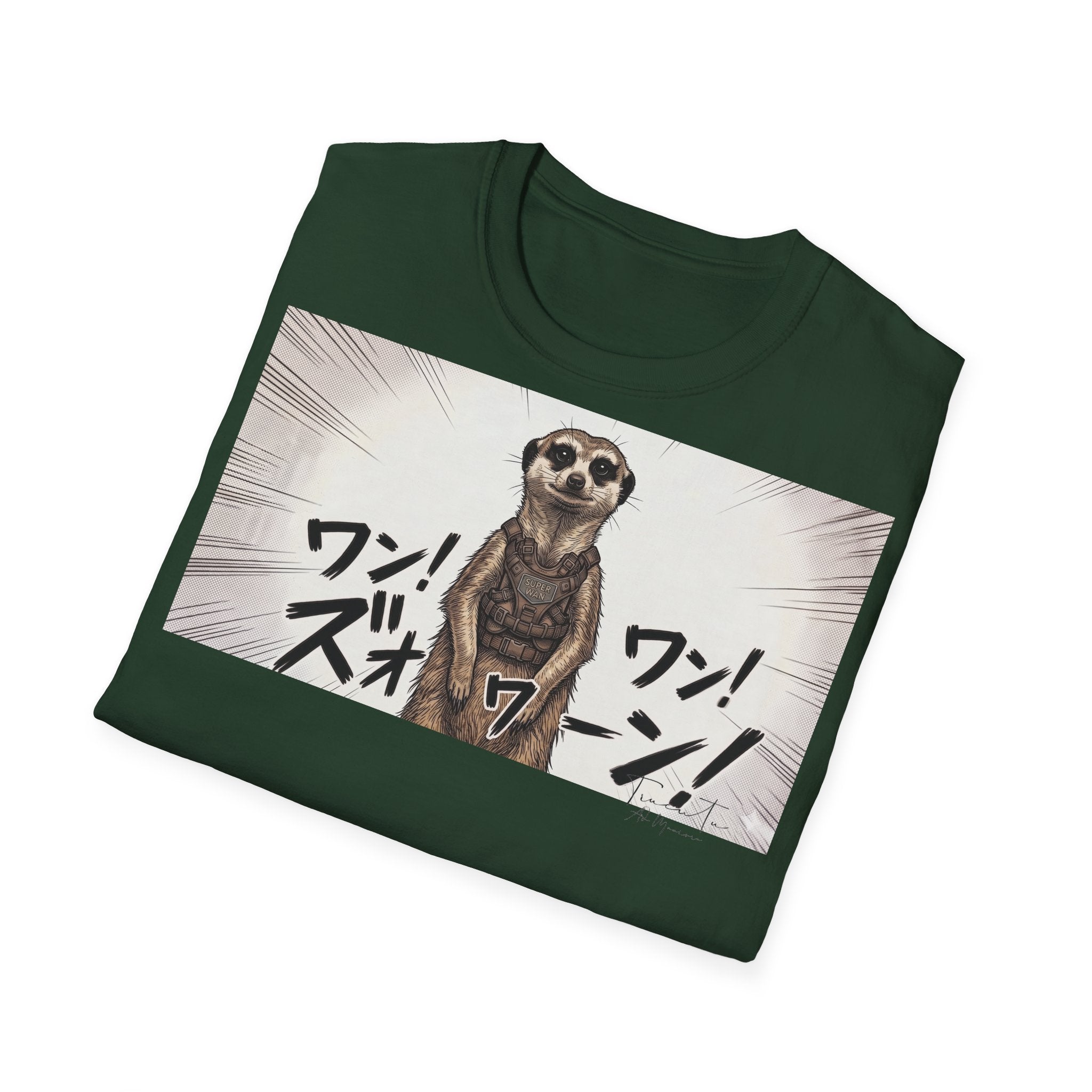TRUCUTU Manga Meerkat Softstyle T-Shirt – Japanese Anime Streetwear