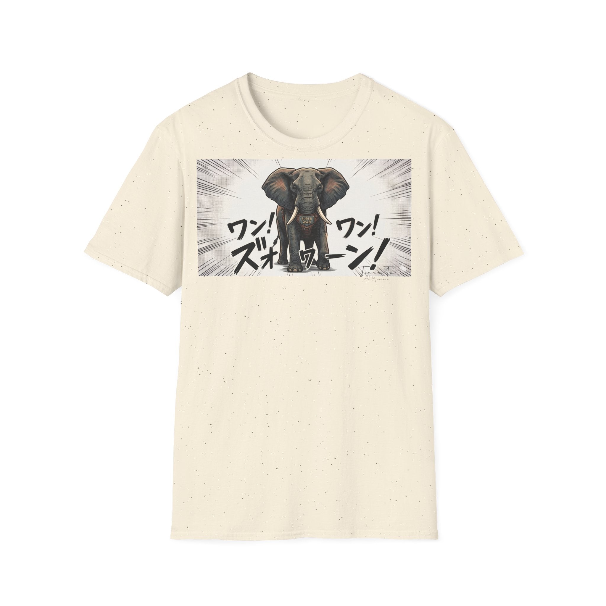 TRUCUTU Manga Elephant Softstyle T-Shirt – Japanese Anime Streetwear