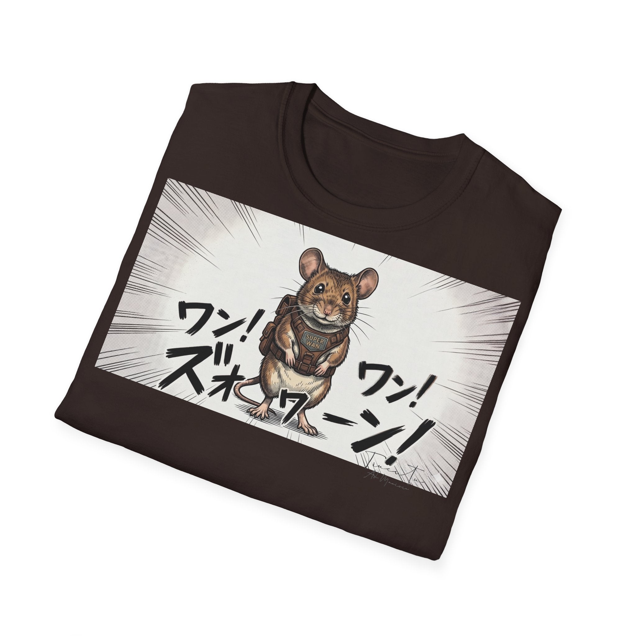 TRUCUTU Manga Mouse Softstyle T-Shirt – Japanese Anime Streetwear