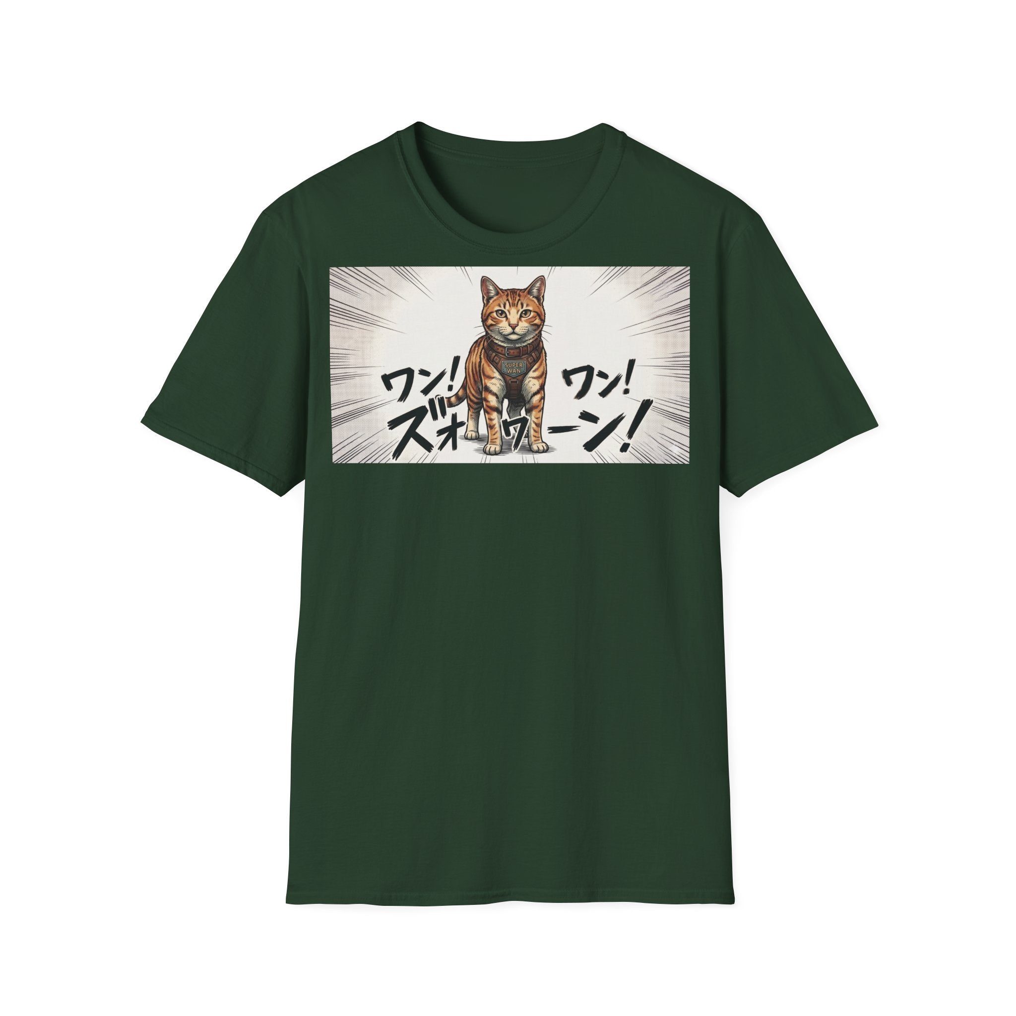 TRUCUTU Manga Cat Softstyle T-Shirt – Japanese Anime Streetwear