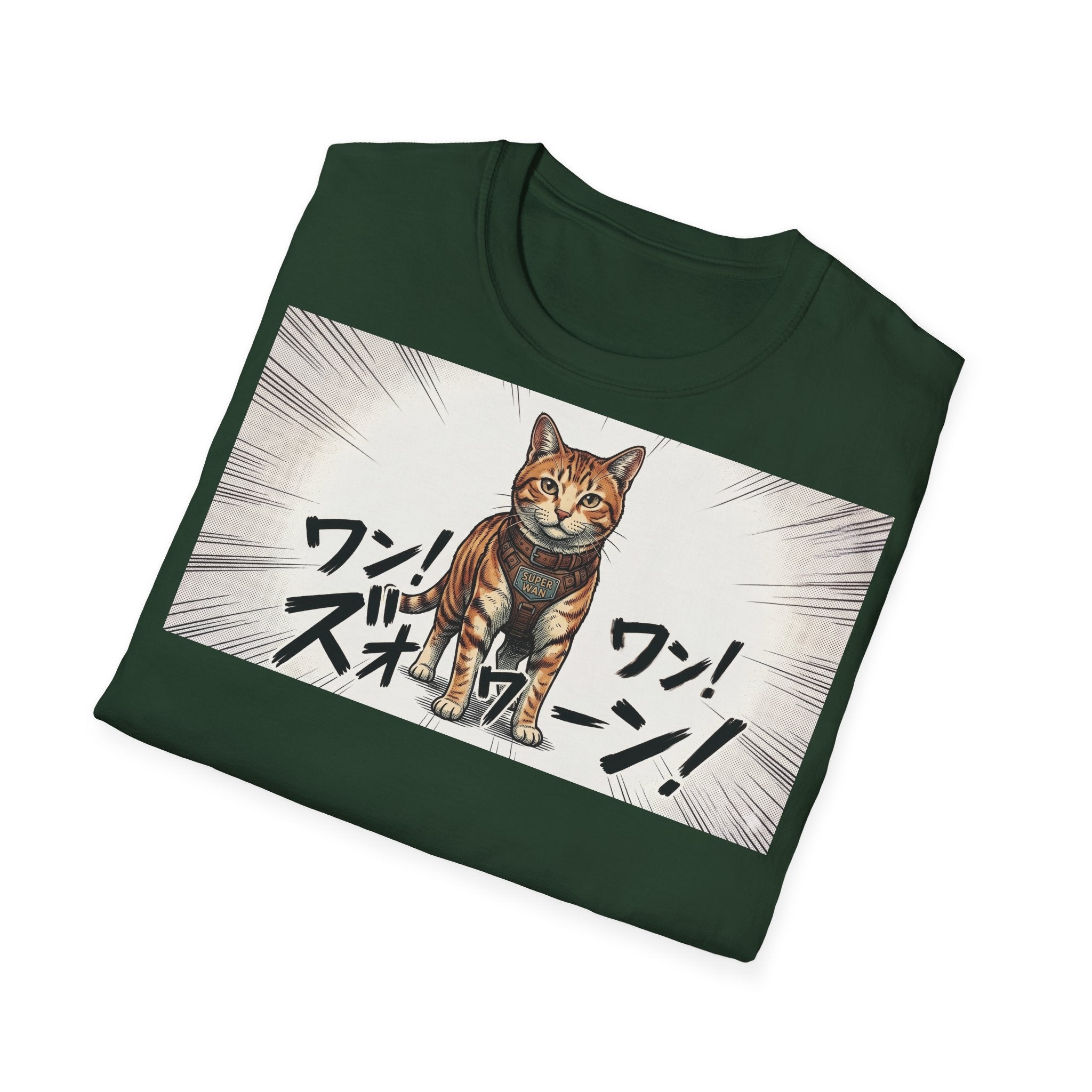 TRUCUTU Manga Cat Softstyle T-Shirt – Japanese Anime Streetwear