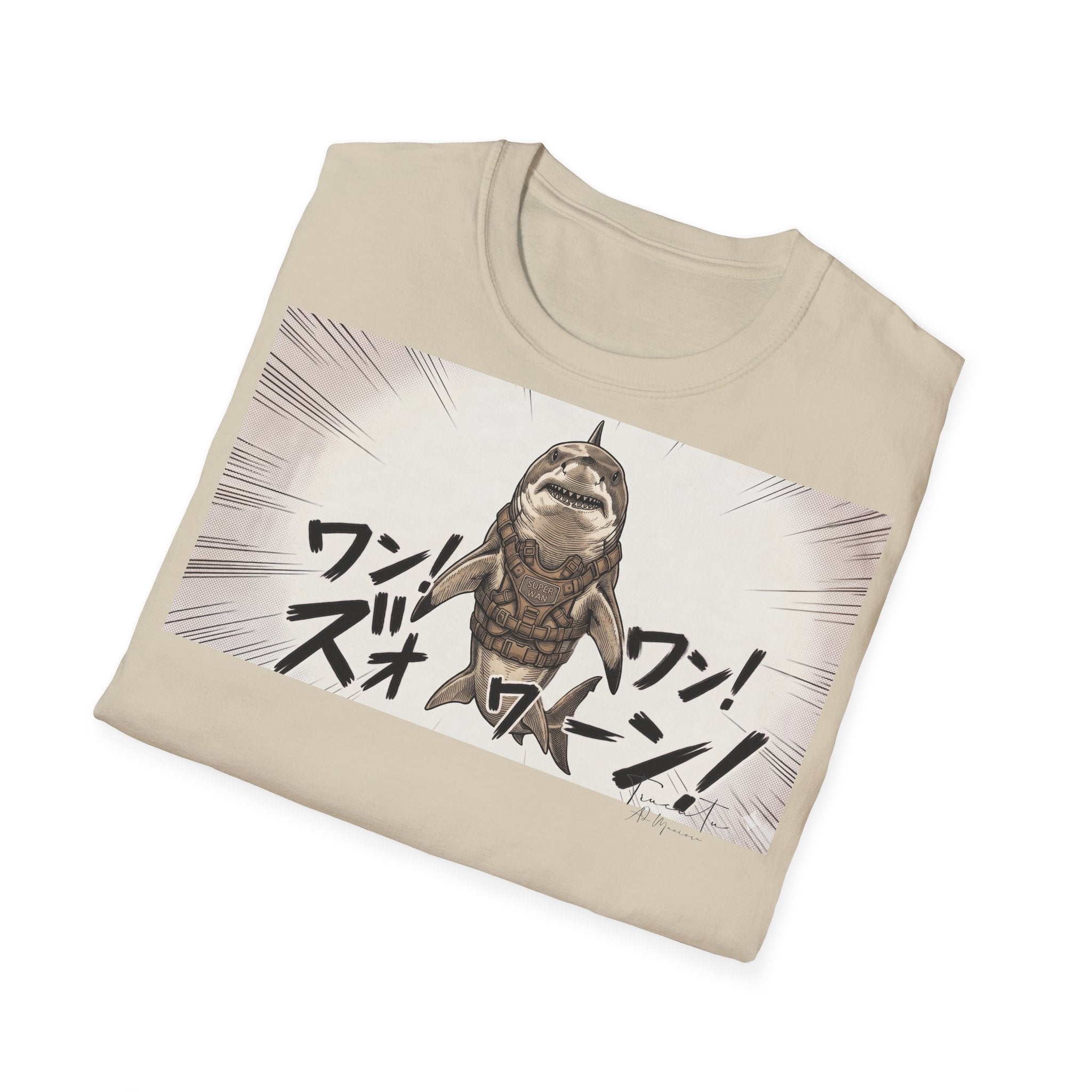 TRUCUTU Manga Shark Softstyle T-Shirt – Japanese Anime Streetwear
