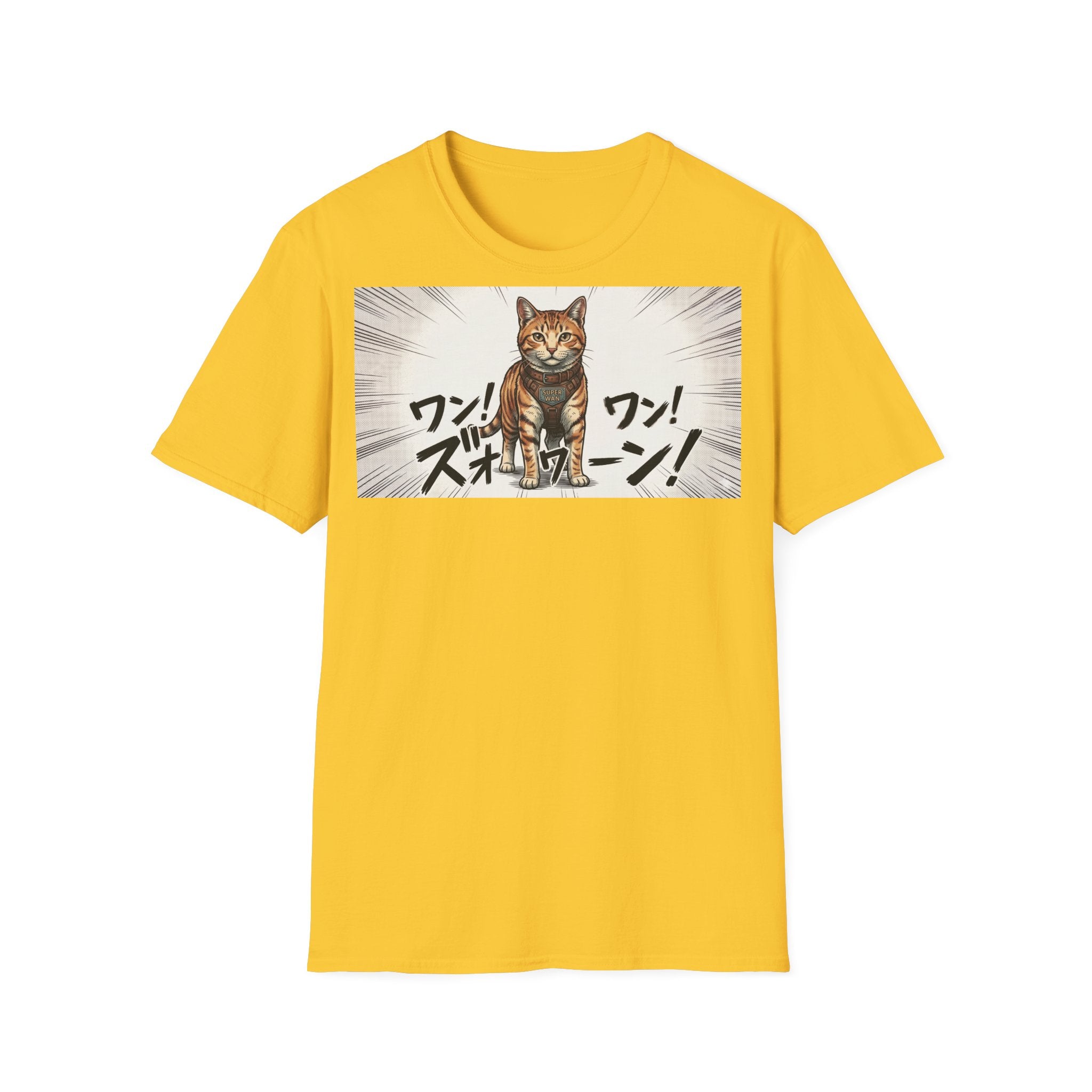 TRUCUTU Manga Cat Softstyle T-Shirt – Japanese Anime Streetwear