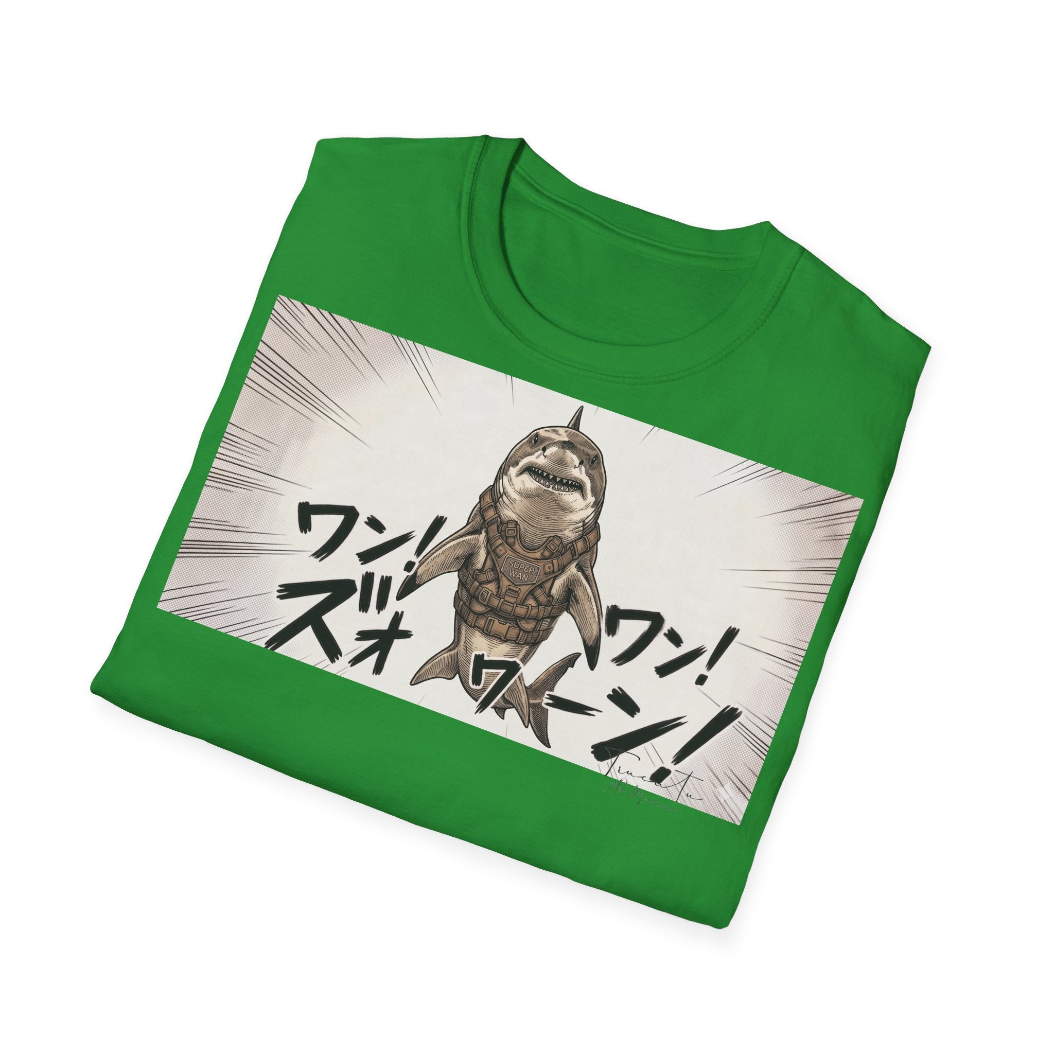 TRUCUTU Manga Shark Softstyle T-Shirt – Japanese Anime Streetwear