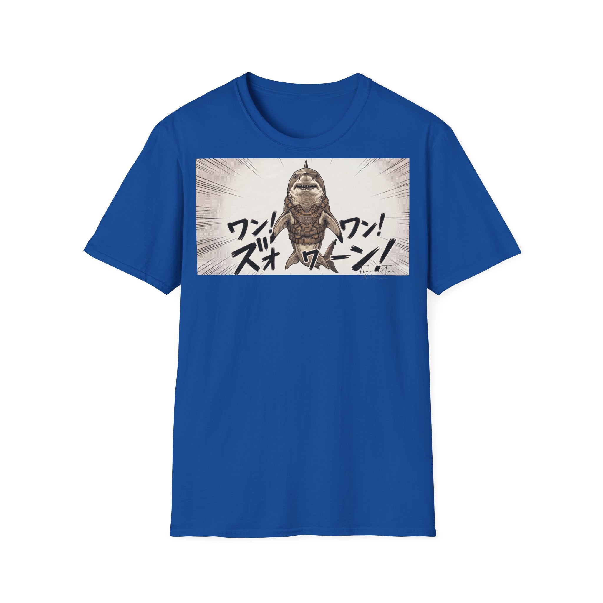 TRUCUTU Manga Shark Softstyle T-Shirt – Japanese Anime Streetwear