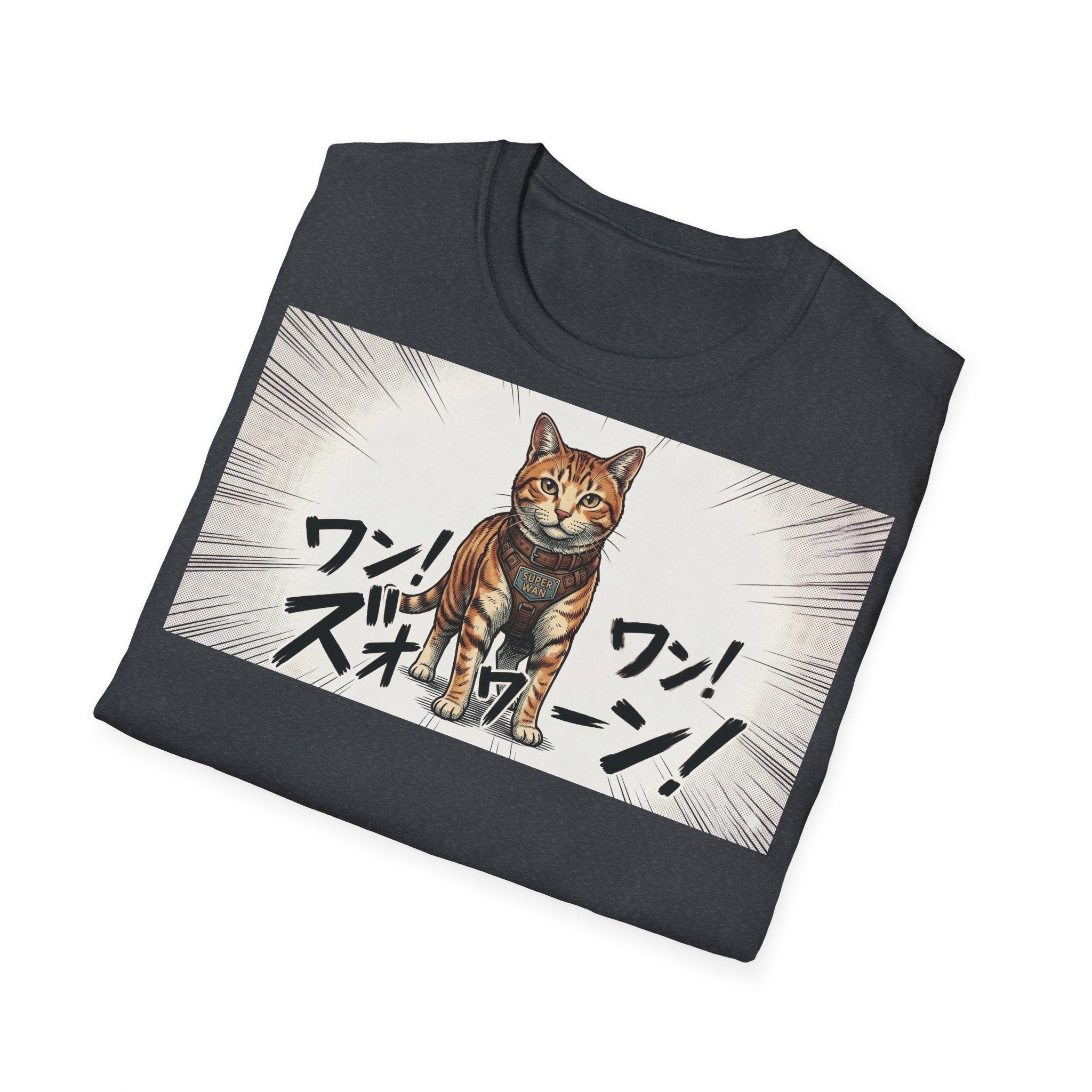 TRUCUTU Manga Cat Softstyle T-Shirt – Japanese Anime Streetwear