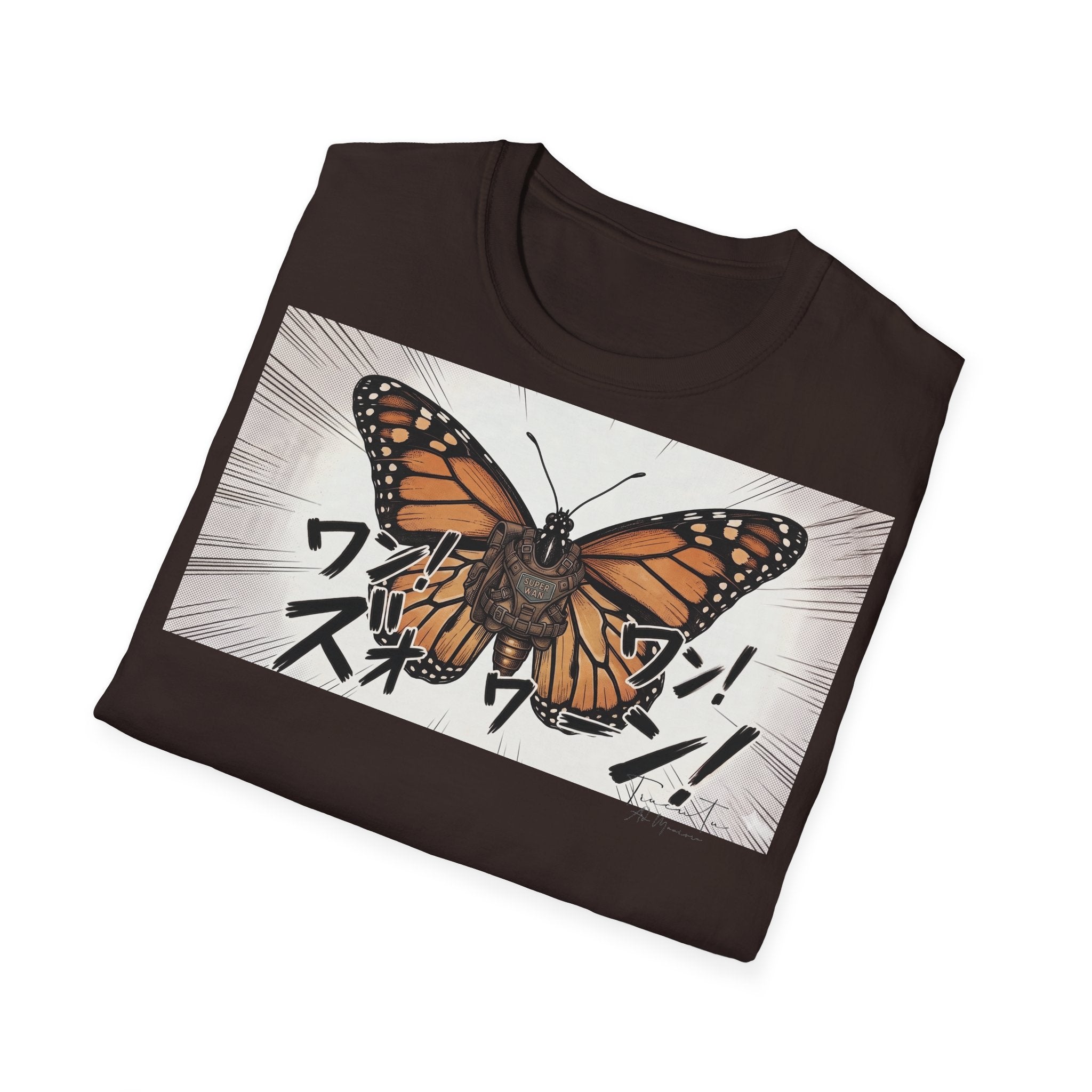 TRUCUTU Manga Butterfly Softstyle T-Shirt – Japanese Anime Streetwear