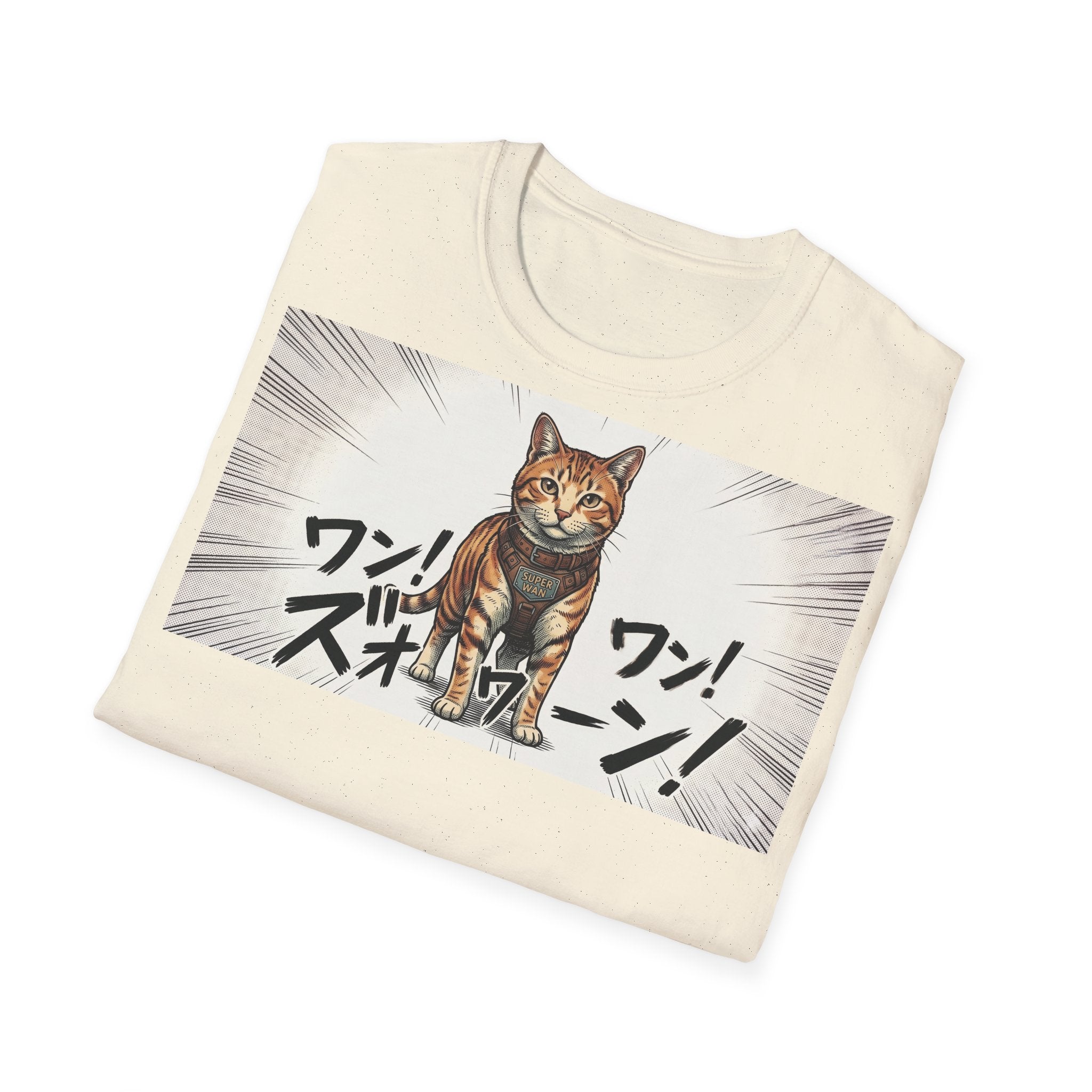 TRUCUTU Manga Cat Softstyle T-Shirt – Japanese Anime Streetwear