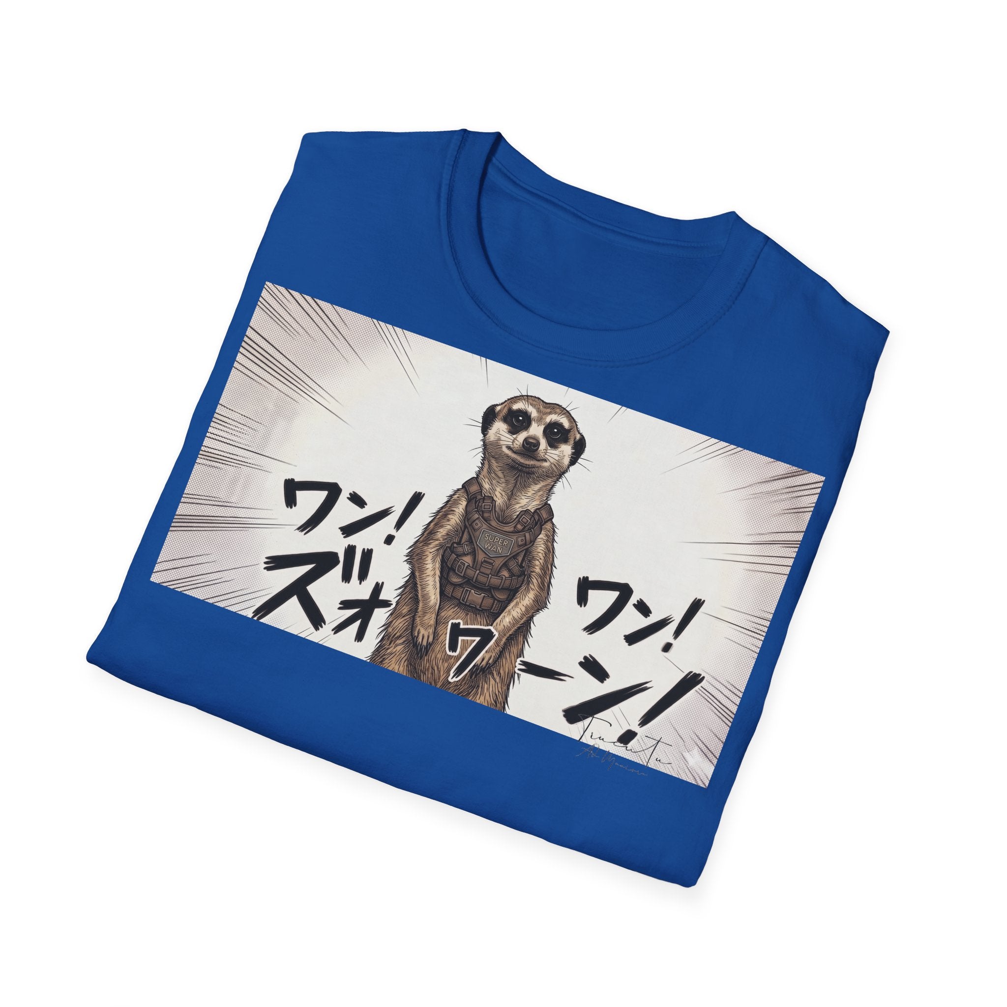 TRUCUTU Manga Meerkat Softstyle T-Shirt – Japanese Anime Streetwear