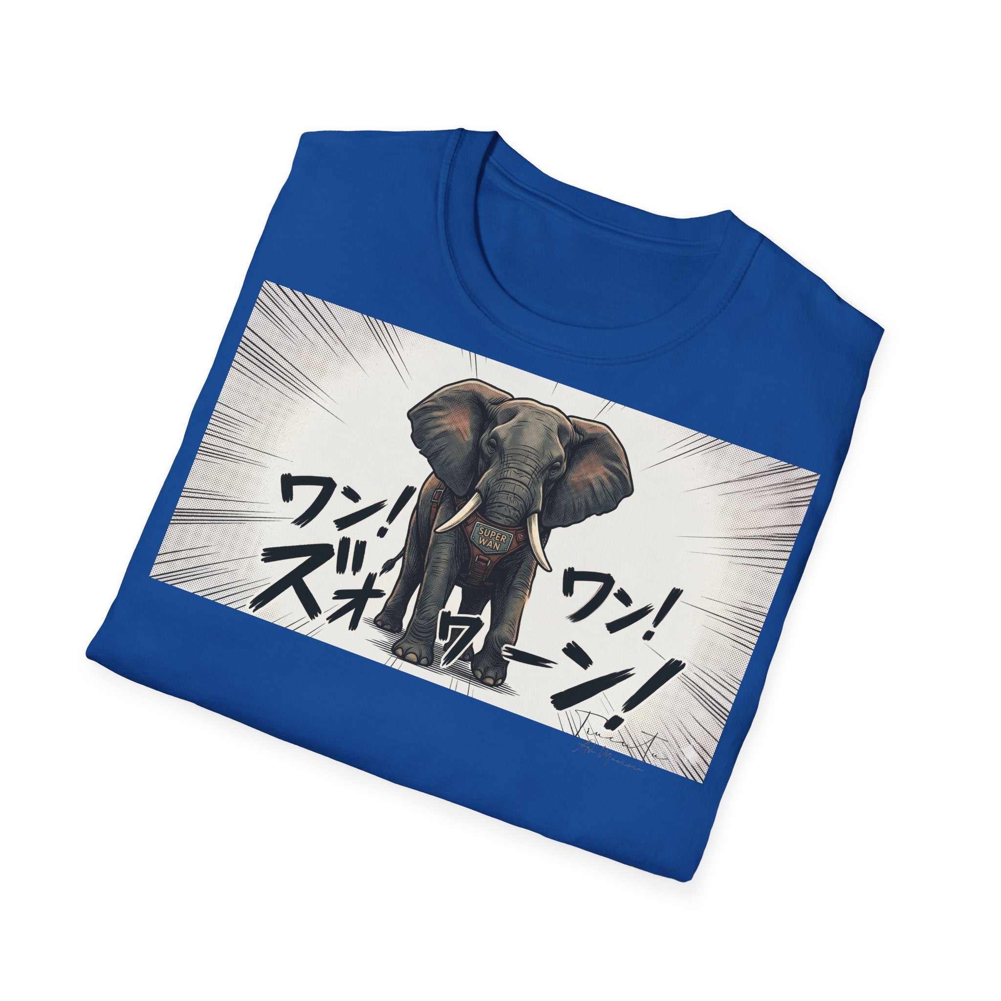 TRUCUTU Manga Elephant Softstyle T-Shirt – Japanese Anime Streetwear