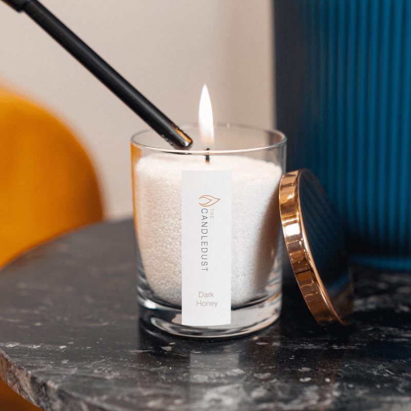 Powder Candle in Glass, Rhubarb & Champagne, 160 g – view 2
