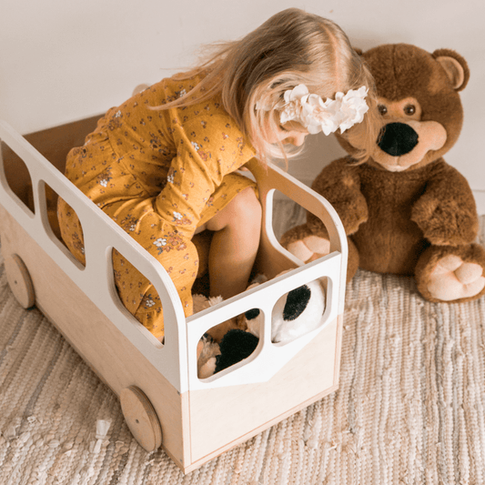 Wooden Toy Box on Wheels, Bus – TrucuTu