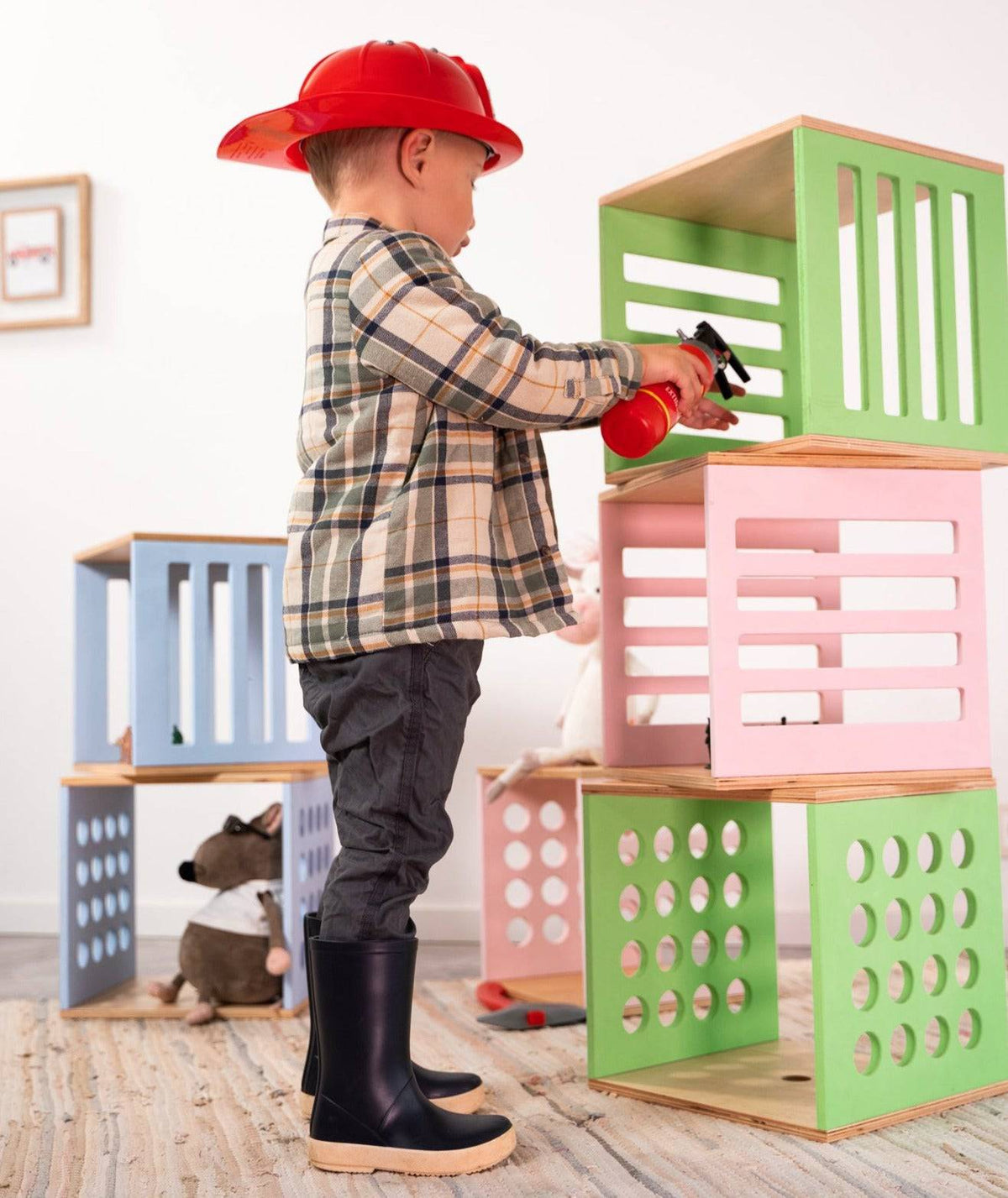 Stackable Wooden Storage Cube for Kids – view 3