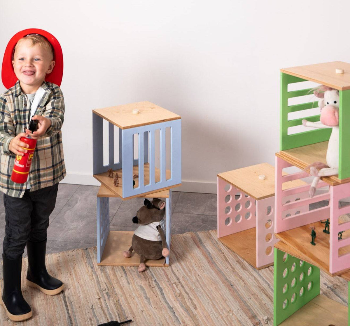 Stackable Wooden Storage Cube for Kids – TrucuTu