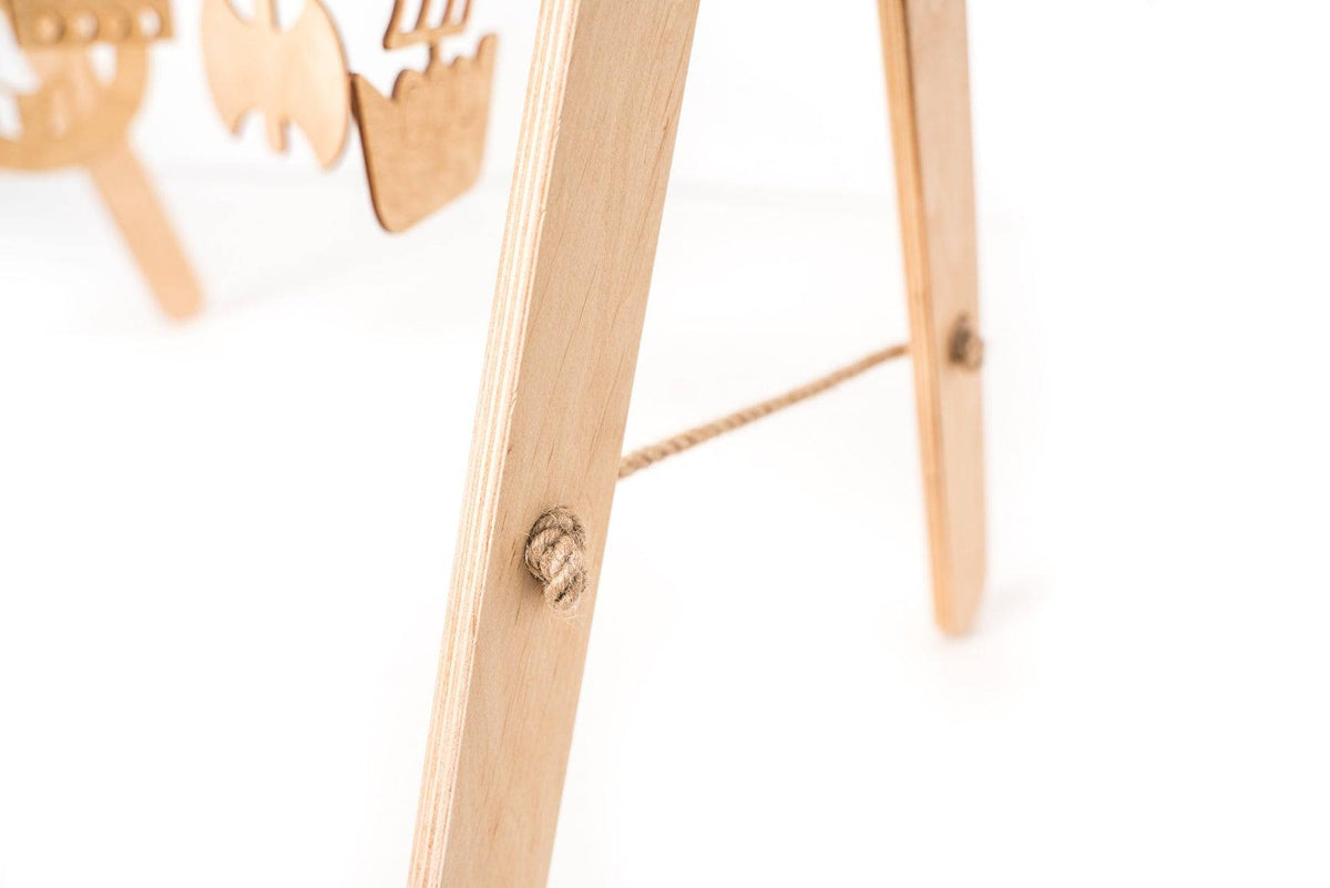Wooden Baby Play Gym with 4 Hanging Toys – view 5