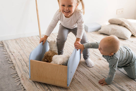 Wooden Toy Box on Wheels, Whale – view 2