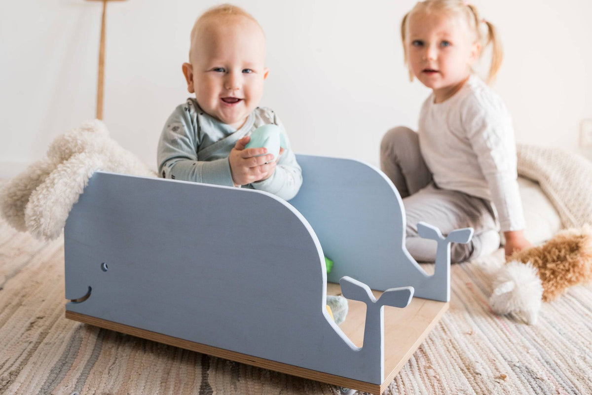 Wooden Toy Box on Wheels, Whale – TrucuTu