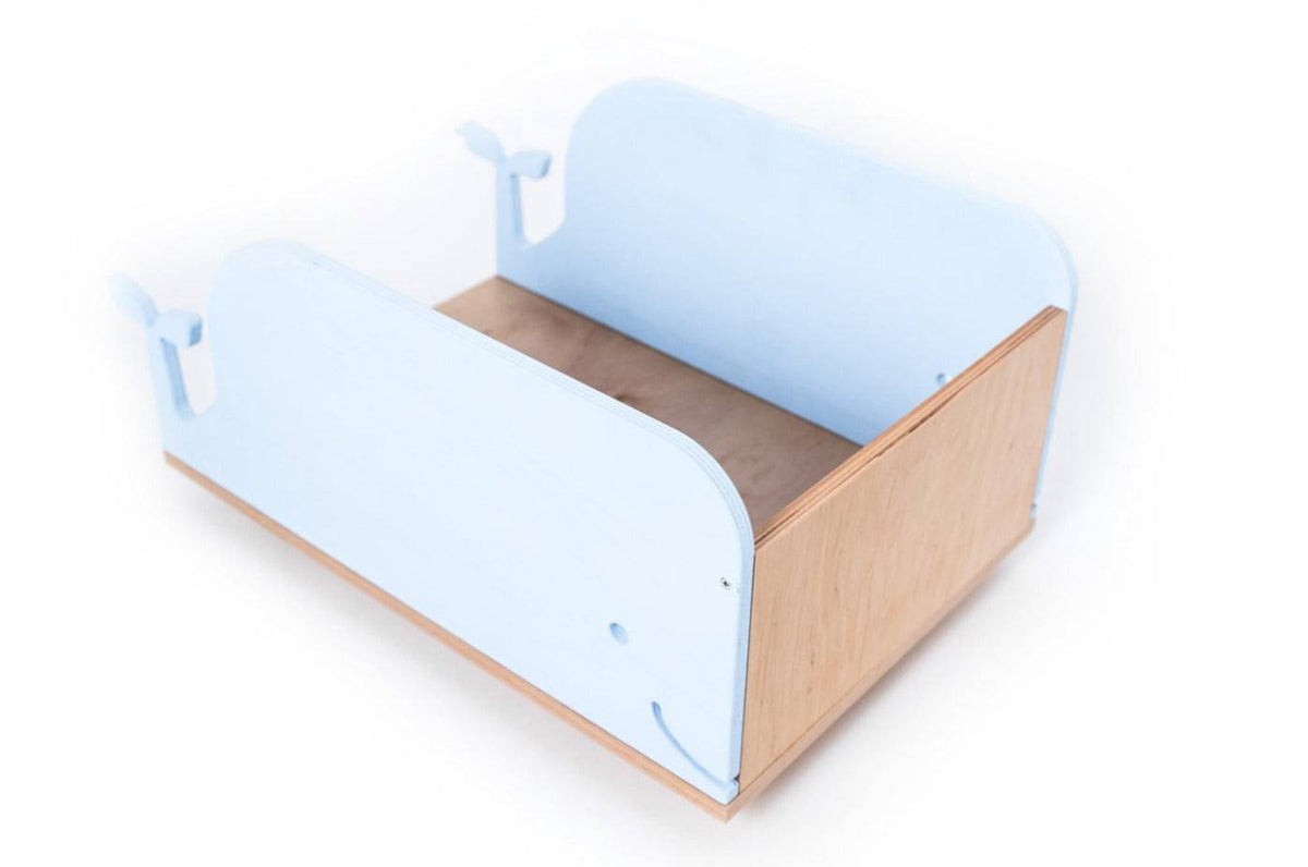 Wooden Toy Box on Wheels, Whale – view 6