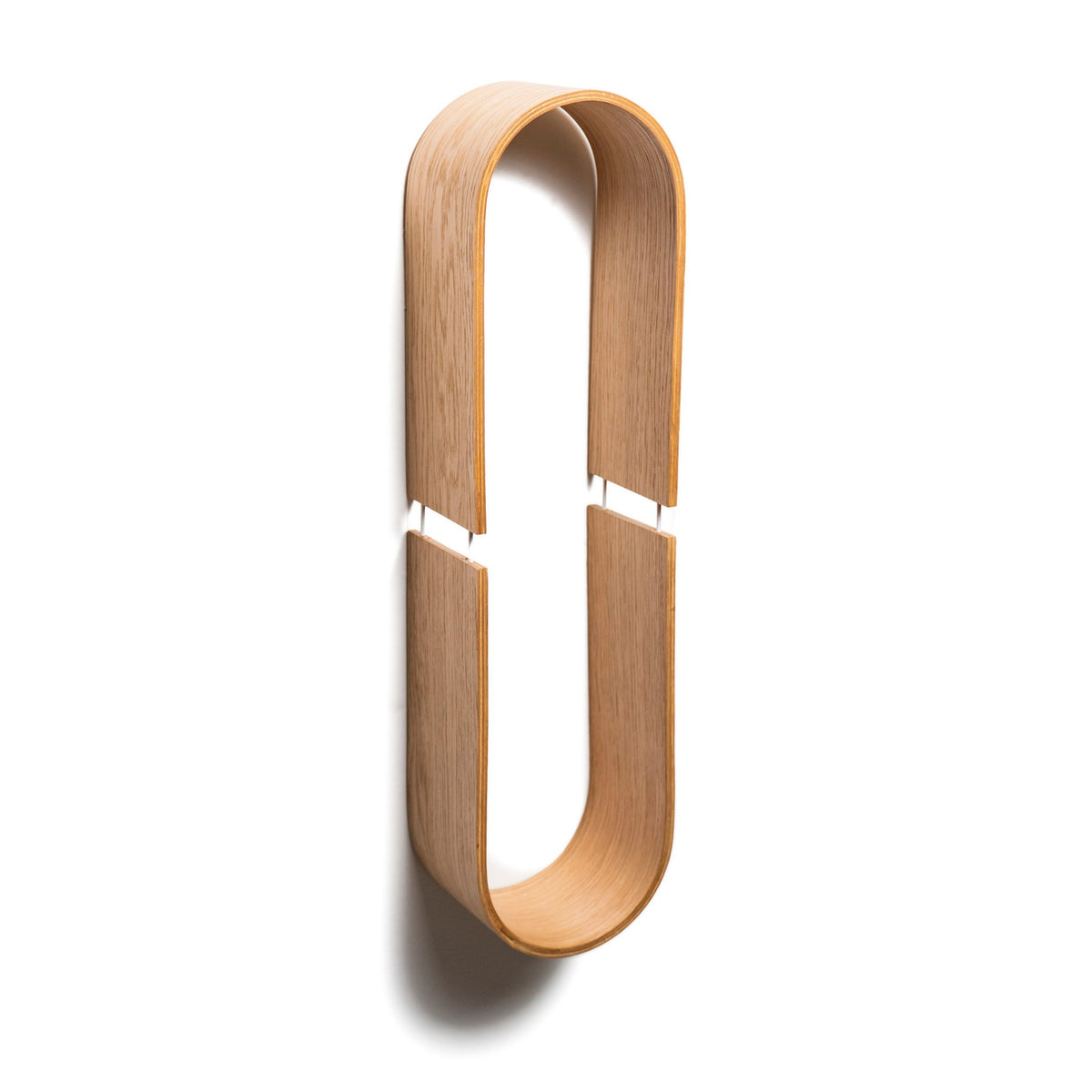 Oval Floating Wall Shelf, Birch Wood – view 6