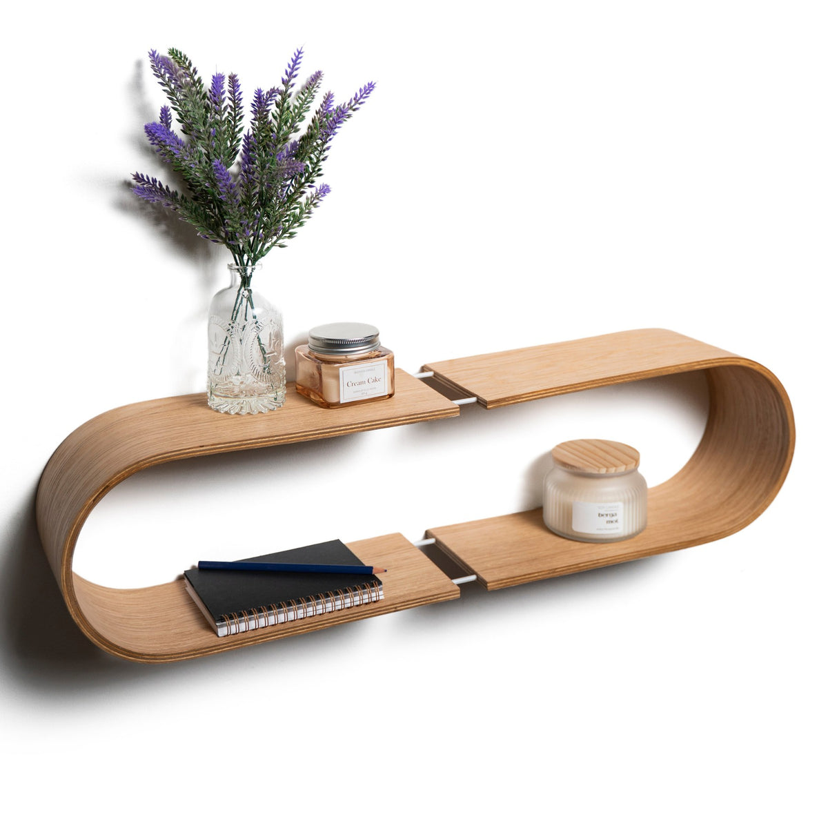 Oval Floating Wall Shelf, Birch Wood – TrucuTu
