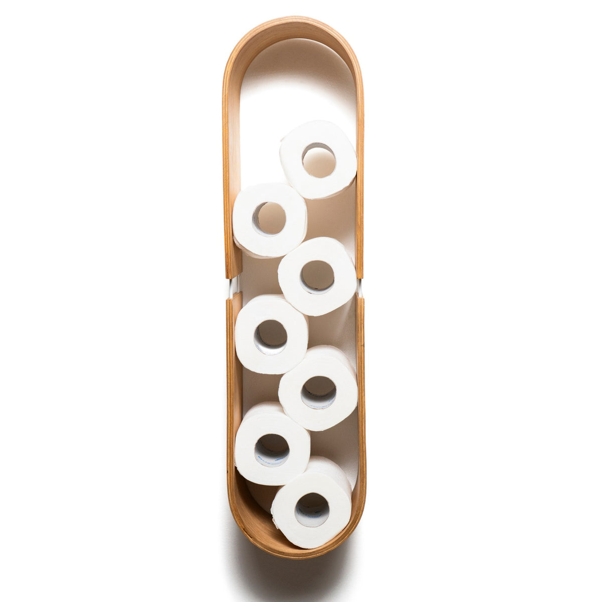 Oval Floating Wall Shelf, Birch Wood – view 4