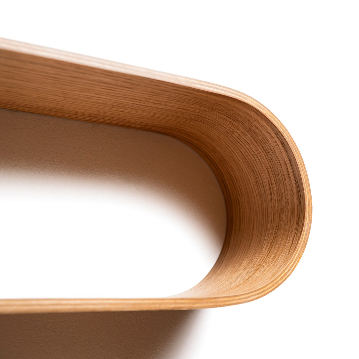 Oval Floating Wall Shelf, Birch Wood – view 3