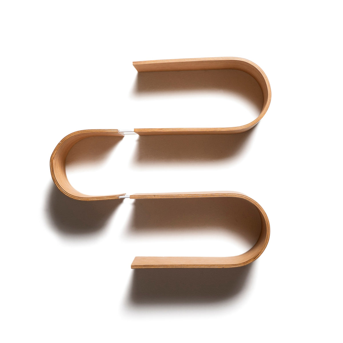 S-Shaped Floating Wall Shelf, Birch Wood – view 3