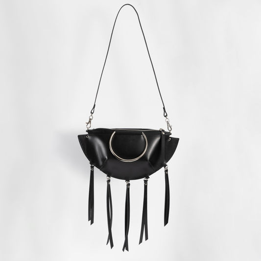 Leather Evening Handbag with Metal Rings – TrucuTu