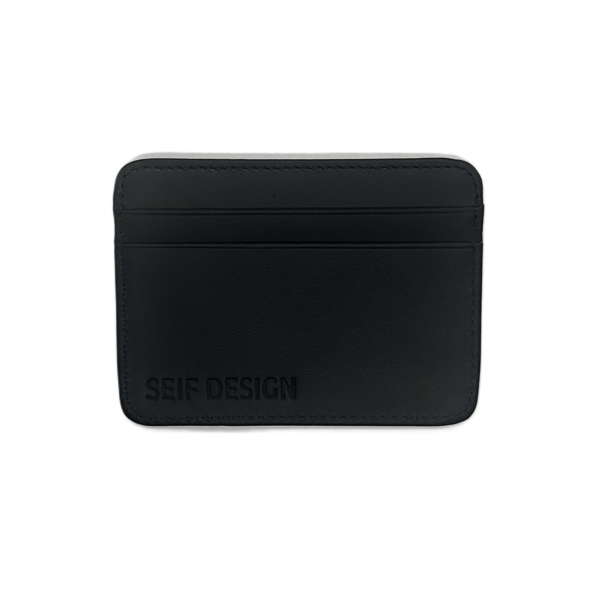 Handmade leather card holder 006 – Black