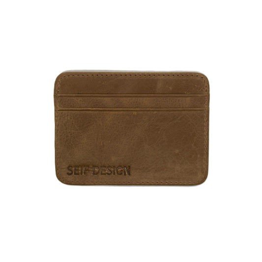 Handmade leather card holder 006 – Brown