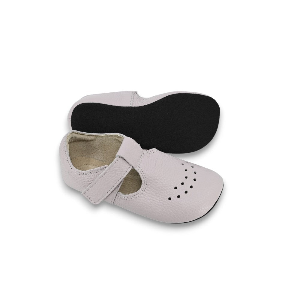 Barefoot Leather Kids' Slippers, Lilac – view 3