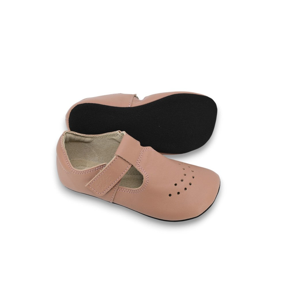 Barefoot Leather Kids' Slippers, Pink – view 3
