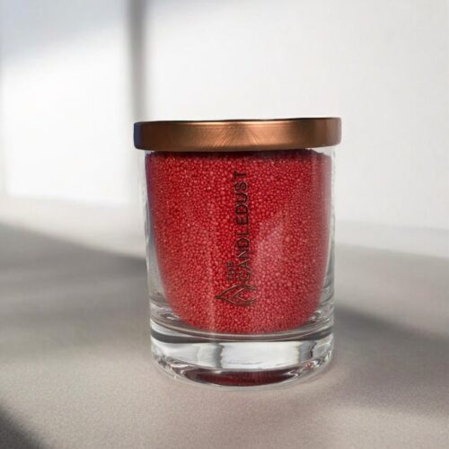 Unscented Powder Candle in Glass, Red, 160 g – view 2
