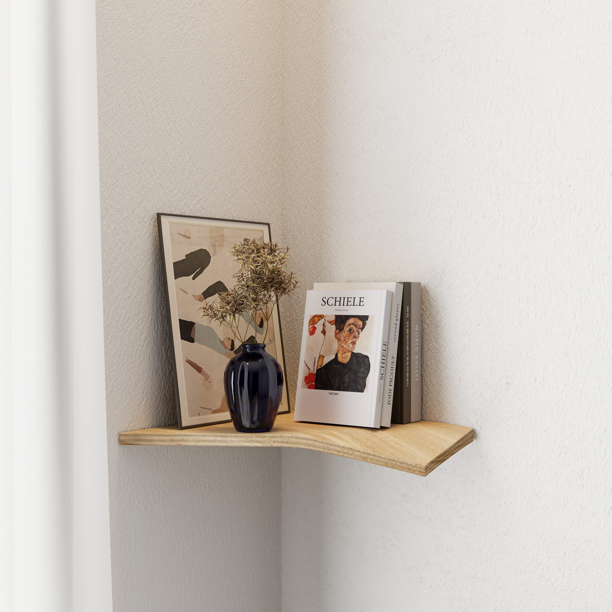 Wooden Floating Corner Shelf – TrucuTu