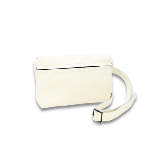 Leather Belt & Crossbody Bag, White – TrucuTu